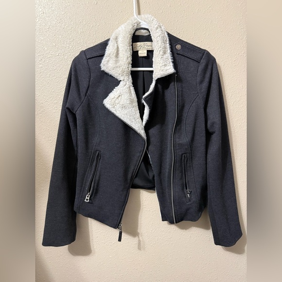 Lucky Brand Jackets & Blazers - Lucky Brand Women’s Zip Down Dark Gray Coat XS